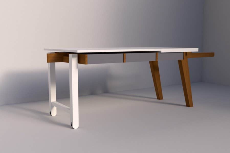 Custom built and design table 3d Visualization
